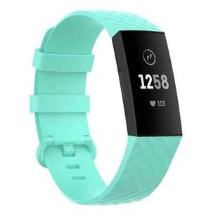 Color Buckle TPU Wrist Strap Watch Band for Fitbit Charge 4 / Charge 3 / Charge 3 SE, Size: L(Green)