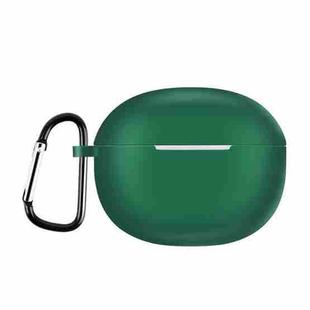 For Realme T100 Wireless Earphone Silicone Protective Case(Dark Green)