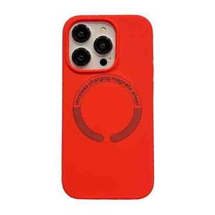 For iPhone 14 Magsafe Magnetic Silicone Phone Case(Red)