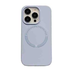 For iPhone 14 Plus Magsafe Magnetic Silicone Phone Case(Light Purple)