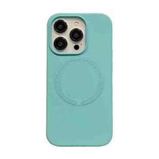 For iPhone 14 Pro Max Magsafe Magnetic Silicone Phone Case(Ice Blue)