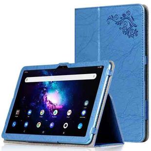 For TCL 10 TabMax 4G Printed Leather Tablet Case with Holder(Blue)