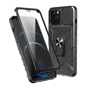 For iPhone 11 All-inclusive PC TPU Glass Film Integral Phone Case(Black)