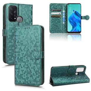 For OPPO Reno5 A Honeycomb Dot Texture Leather Phone Case(Green)