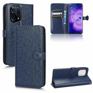 For OPPO Find X5 Honeycomb Dot Texture Leather Phone Case(Blue)