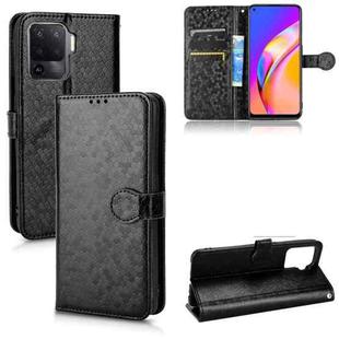 For OPPO A94 4G Honeycomb Dot Texture Leather Phone Case(Black)