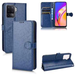 For OPPO A94 4G Honeycomb Dot Texture Leather Phone Case(Blue)