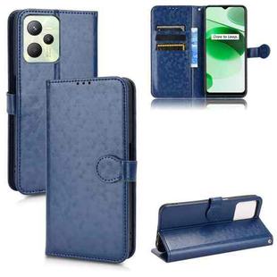 For Realme C35 Honeycomb Dot Texture Leather Phone Case(Blue)
