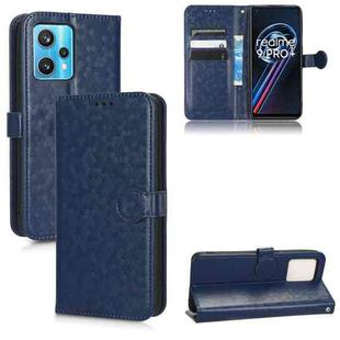 For Realme 9 4G / 9 Pro+ Honeycomb Dot Texture Leather Phone Case(Blue)