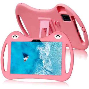For TCL Tab 10s 5G Cartoon Silicone Shockproof Protective Tablet Case with Stand & Pen Slot(Pink)