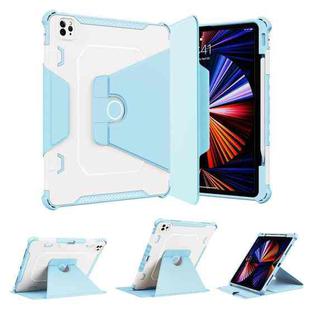 360 Degree Rotating Armored Smart Tablet Leather Case For iPad Pro 12.9 inch 2022/2021/2020/2018(Blue)