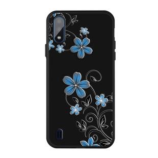 For Galaxy A01 Pattern Printing Embossment TPU Mobile Case(Small orchid)
