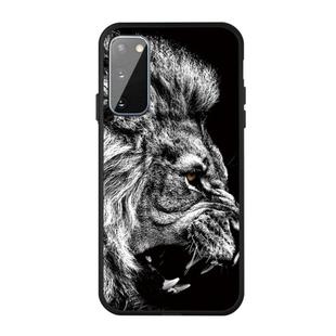 For Galaxy A41 Pattern Printing Embossment TPU Mobile Case(Lion)