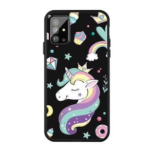 For Galaxy A71 Pattern Printing Embossment TPU Mobile Case(Candy Unicorn)