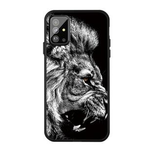 For Galaxy S20+ Pattern Printing Embossment TPU Mobile Case(Lion)