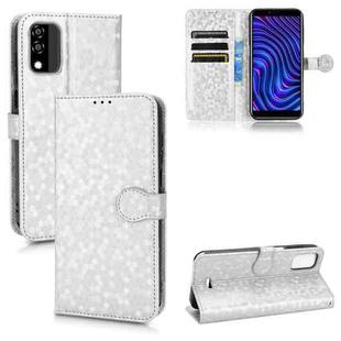 For BLU C5 Max 2022 Honeycomb Dot Texture Leather Phone Case(Silver)