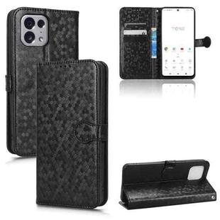 For Tone E22 Honeycomb Dot Texture Leather Phone Case(Black)