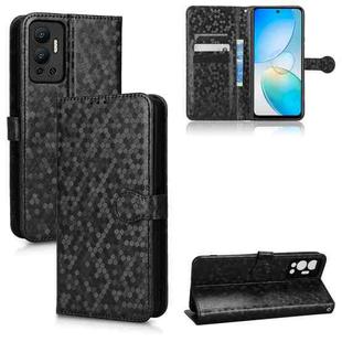 For Infinix Hot 12 Honeycomb Dot Texture Leather Phone Case(Black)