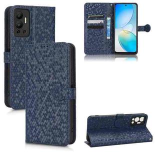 For Infinix Hot 12 Honeycomb Dot Texture Leather Phone Case(Blue)