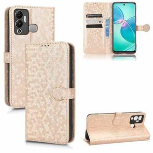 For Infinix Hot 12 Play Honeycomb Dot Texture Leather Phone Case(Gold)