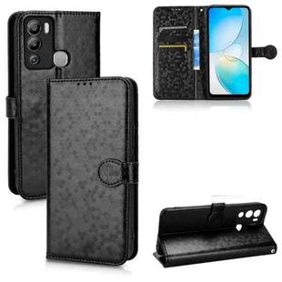 For Infinix Hot 12i Honeycomb Dot Texture Leather Phone Case(Black)