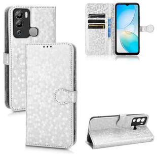 For Infinix Hot 12i Honeycomb Dot Texture Leather Phone Case(Silver)