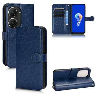 For Asus Zenfone 9 Honeycomb Dot Texture Leather Phone Case(Blue)