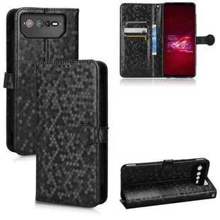 For Asus ROG Phone 6 Honeycomb Dot Texture Leather Phone Case(Black)