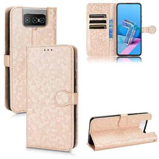 For Asus Zenfone 7 Honeycomb Dot Texture Leather Phone Case(Gold)