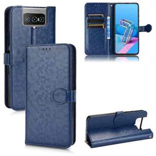 For Asus Zenfone 7 Honeycomb Dot Texture Leather Phone Case(Blue)