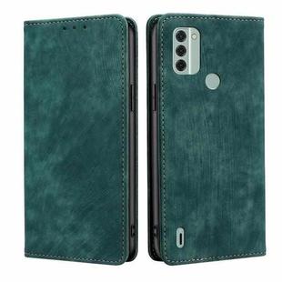 For Nokia C31 RFID Anti-theft Brush Magnetic Leather Phone Case(Green)