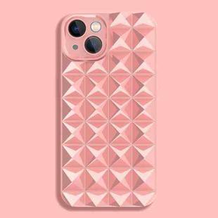 For iPhone 14 Pro Riveted Smooth TPU Phone Case with Lens Film(Pink)