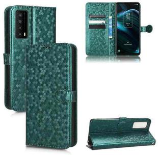 For TCL Stylus 5G Honeycomb Dot Texture Leather Phone Case(Green)