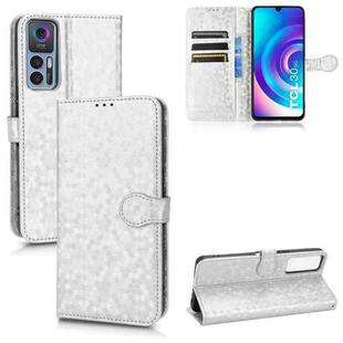 For TCL 30 5G Honeycomb Dot Texture Leather Phone Case(Silver)