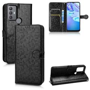 For TCL 30 SE Honeycomb Dot Texture Leather Phone Case(Black)
