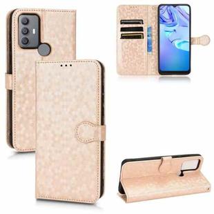 For TCL 30 SE Honeycomb Dot Texture Leather Phone Case(Gold)