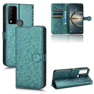 For TCL 30V 5G Honeycomb Dot Texture Leather Phone Case(Green)