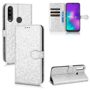 For TCL L10 Pro Honeycomb Dot Texture Leather Phone Case(Silver)