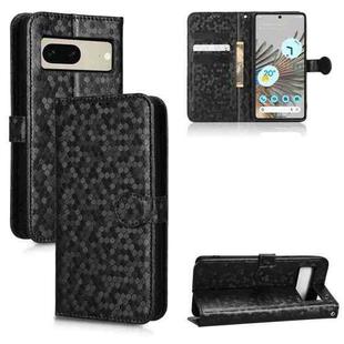 For Google Pixel 7 Honeycomb Dot Texture Leather Phone Case(Black)