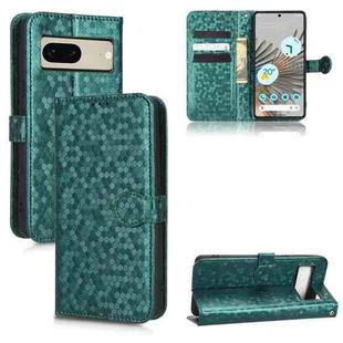 For Google Pixel 7 Honeycomb Dot Texture Leather Phone Case(Green)