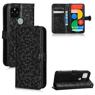For Google Pixel 5 Honeycomb Dot Texture Leather Phone Case(Black)