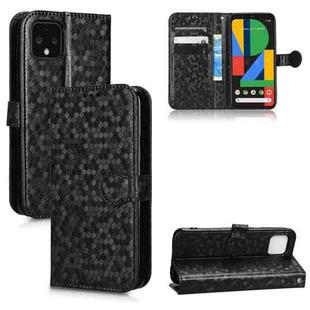 For Google Pixel 4 Honeycomb Dot Texture Leather Phone Case(Black)