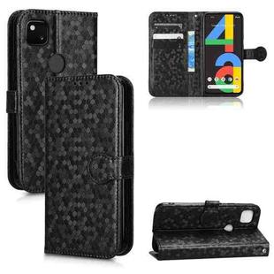 For Google Pixel 4a Honeycomb Dot Texture Leather Phone Case(Black)