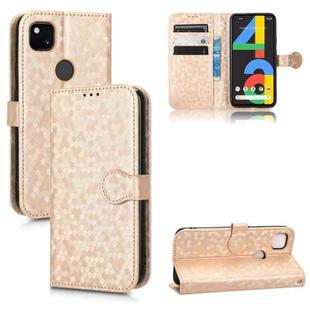 For Google Pixel 4a Honeycomb Dot Texture Leather Phone Case(Gold)