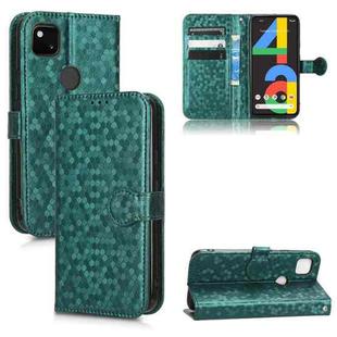 For Google Pixel 4a Honeycomb Dot Texture Leather Phone Case(Green)