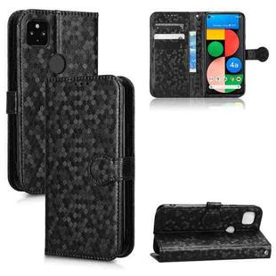For Google Pixel 4a 5G Honeycomb Dot Texture Leather Phone Case(Black)