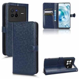 For vivo X80 Honeycomb Dot Texture Leather Phone Case(Blue)