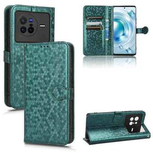 For vivo X80 Honeycomb Dot Texture Leather Phone Case(Green)