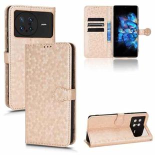 For vivo X Note Honeycomb Dot Texture Leather Phone Case(Gold)