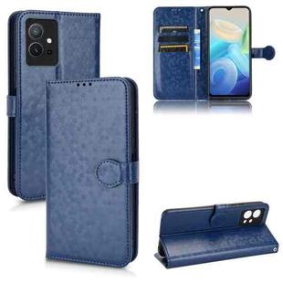 For vivo T1 5G / Y75 5G / Y55 5G Global Honeycomb Dot Texture Leather Phone Case(Blue)